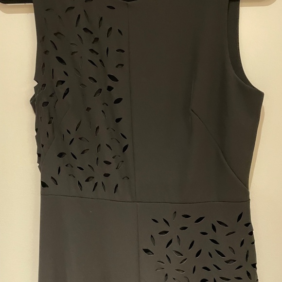 Rinascimento Black Laser Cut Out Sleeveless Asymmetrical Dress - Picture 6 of 9